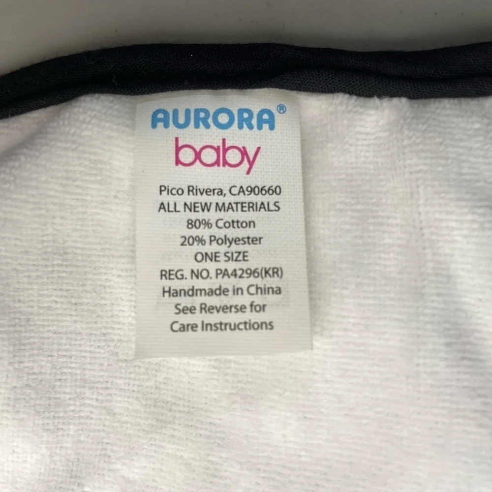 Baby Bib Panda Smithsonian National Zoological Park AURORA WORLD Bib Baby 🆕 BIB